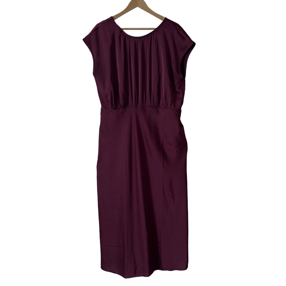 Ann Taylor Deep Plum Satin Dress/Gown